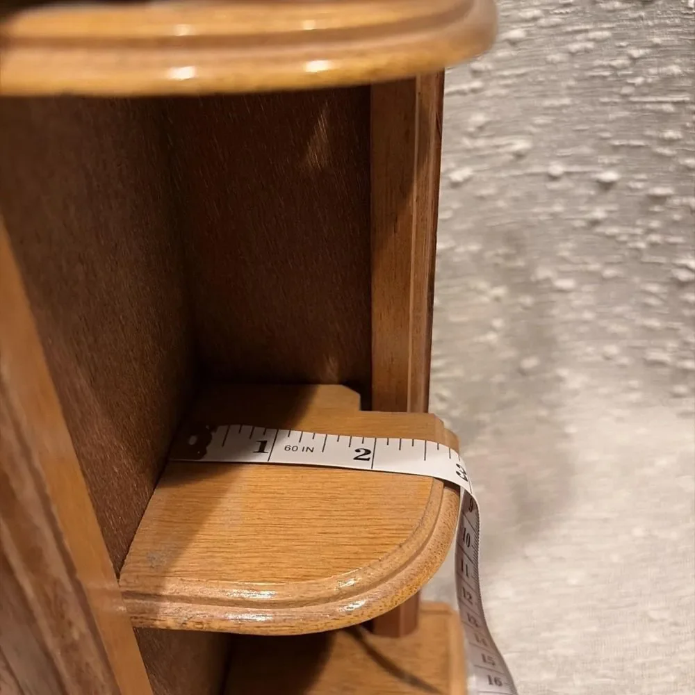 Wooden Curio Display Cabinet Vintage 16.5